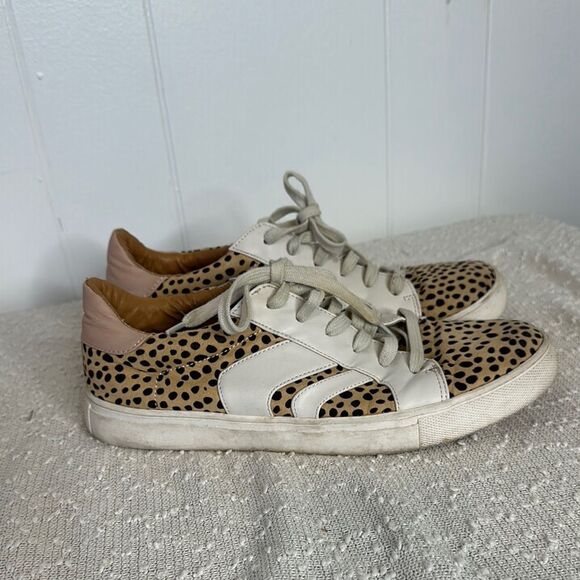 DOLCE VITA DV Aldy Leopard Print Sneakers Shoes Women's 10 - Picture 1 of 8